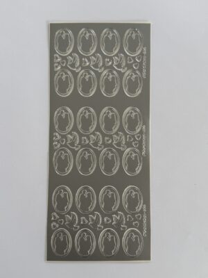 23cm x 10cm - Wedding Sticker Sheet – Silver