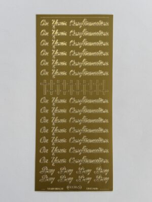 23cm x 10cm - Confirmation Sticker Sheet – Gold