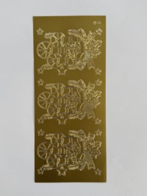 23cm x 10cm - Christmas Candles Sticker Sheet – Gold