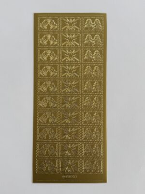 23cm x 10cm - Christmas Postage Stamp Sticker Sheet – Gold