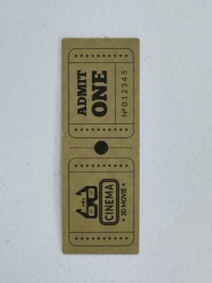 6.5cm x 2.25cm - Cinema Ticket Sticker