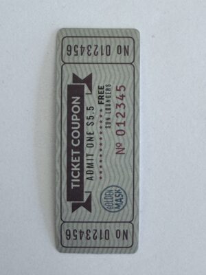 7cm x 2.5cm - Ticket Coupon Sticker
