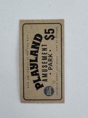 6.5cm x 3.5cm - Playland Coupon Sticker