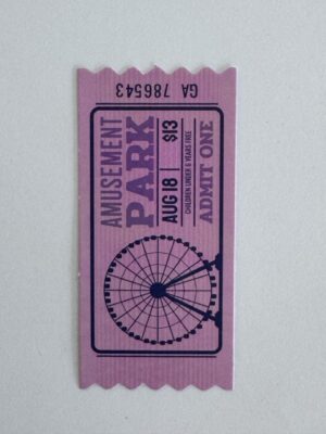 7cm x 3.5cm - Amusement Park Coupon Sticker