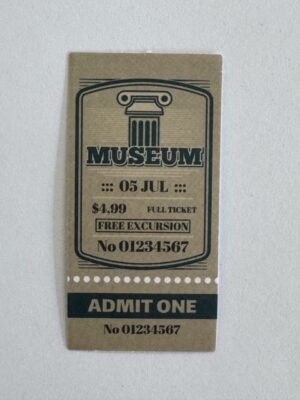 6cm x 3cm - Museum Coupon Sticker