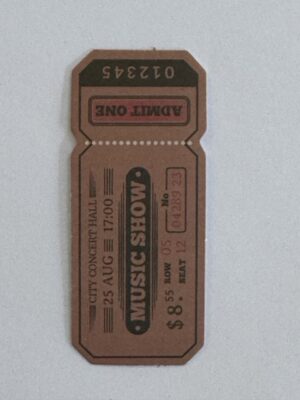 7cm x 3cm - Music Show Coupon Sticker