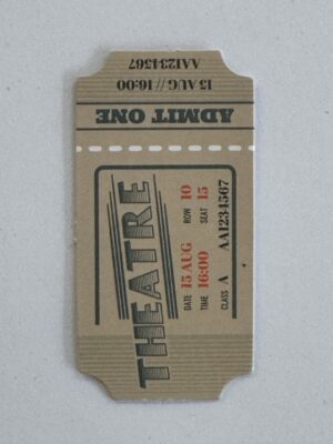 6.5cm x 3.5cm - Theatre Coupon Sticker