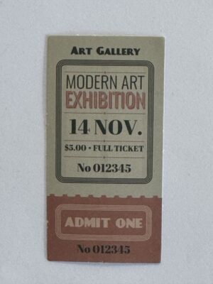 7.5cm x 3.5cm - Art Gallery Coupon Sticker