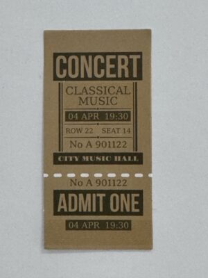 8cm x 4cm - Concert Coupon Sticker
