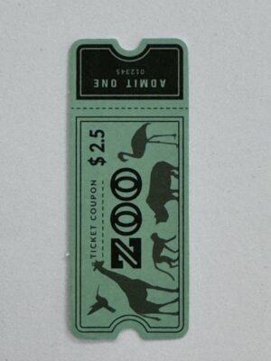 6.5cm x 2.5cm - Zoo Coupon Sticker