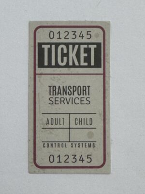 7cm x 3.5cm - Transport Ticket Coupon Sticker