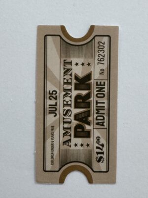 6cm x 3cm - Amusement Park Coupon Sticker