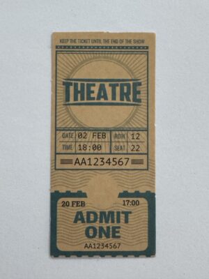 7.5cm x 3.5cm - Theatre Coupon Sticker