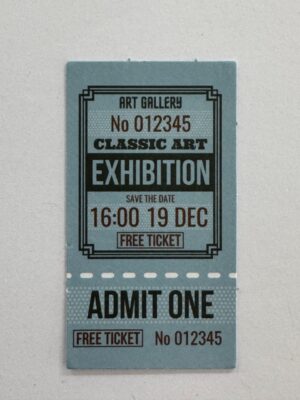 6.5cm x 3.5cm - Exhibition Coupon Sticker