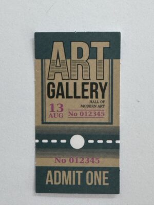 6.75cm x 3.5cm - Art Gallery Coupon Sticker