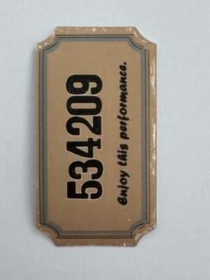 7cm x 3.5cm - 534209 Ticket Sticker