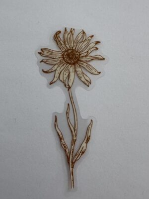 10cm x 4cm - PET Flower Sticker