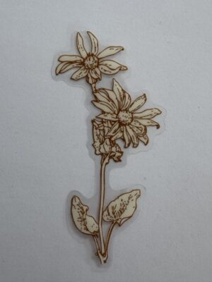 10cm x 4.5cm - PET Flower Sticker