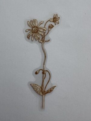 10cm x 4cm - PET Flower Sticker