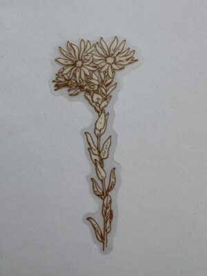 10cm x 4cm - PET Flower Sticker