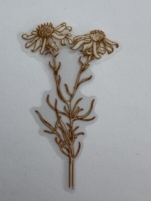 9.5cm x 5.5cm - PET Flower Sticker