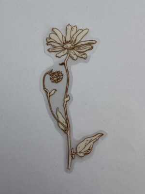 10cm x 4cm - PET Flower Sticker