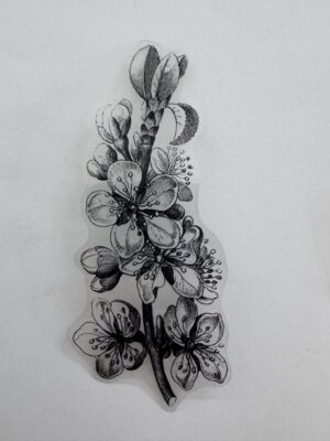 11cm x 5cm - Elegant Floral Outline PET Stickers