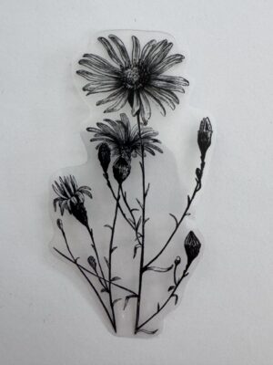 11cm x 5.5cm - Elegant Floral Outline PET Stickers