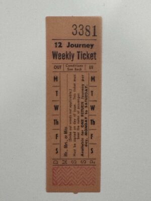 9cm x 3cm - 3381 Vintage Ticket Vellum Stickers