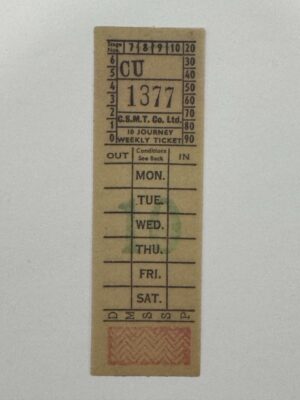 9.5cm x 3cm - 1377 Vintage Ticket Vellum Stickers