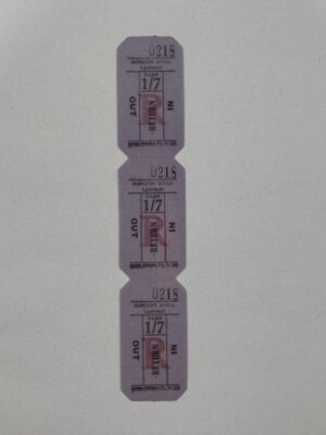 11.5cm x 2cm - 218 Vintage Ticket Vellum Stickers