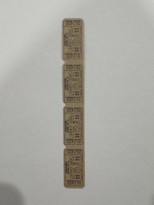 15cm x 2cm - 2576 Vintage Ticket Vellum Stickers