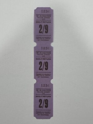 13.5cm x 2.5cm - 1236 Vintage Ticket Vellum Stickers