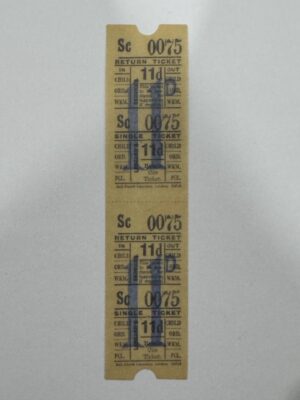 13.5cm x 3cm - 75 Vintage Ticket Vellum Stickers