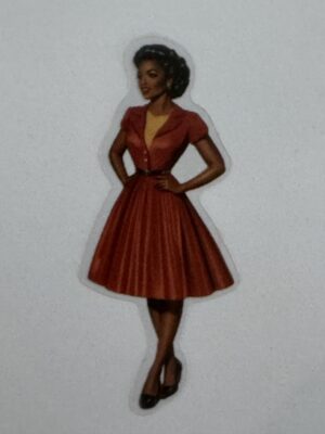 7.25cm x 3cm - Vintage Pin-Up PET Stickers | Retro 1940s-1950s Women