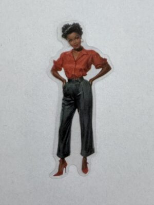 7.5cm x 3cm - Vintage Pin-Up PET Stickers | Retro 1940s-1950s Women