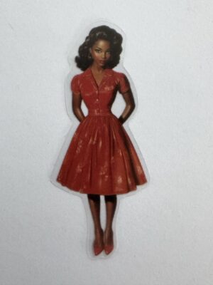 7.5cm x 3cm - Vintage Pin-Up PET Stickers | Retro 1940s-1950s Women