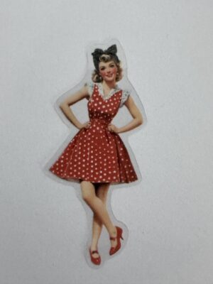 7cm x 3cm - Vintage Pin-Up PET Stickers | Retro 1940s-1950s Women