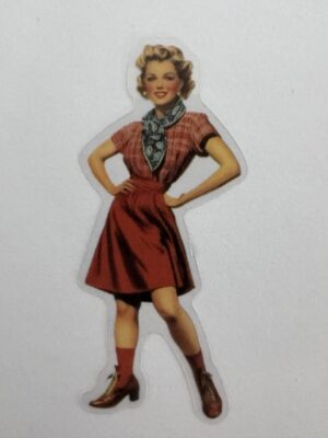 7.25cm x 3cm - Vintage Pin-Up PET Stickers | Retro 1940s-1950s Women