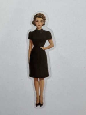 7.5cm x 2cm - Vintage Pin-Up PET Stickers | Retro 1940s-1950s Women