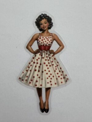7cm x 4cm - Vintage Pin-Up PET Stickers | Retro 1940s-1950s Women
