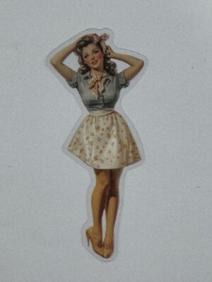 7.5cm x 3cm - Vintage Pin-Up PET Stickers | Retro 1940s-1950s Women