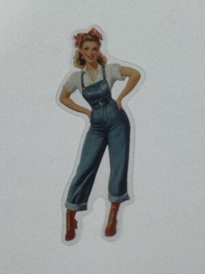 7.5cm x 3cm - Vintage Pin-Up PET Stickers | Retro 1940s-1950s Women