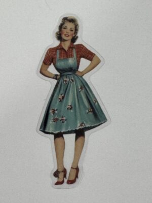 7.25cm x 3cm - Vintage Pin-Up PET Stickers | Retro 1940s-1950s Women