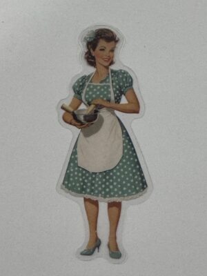 7.5cm x 3cm - Vintage Pin-Up PET Stickers | Retro 1940s-1950s Women