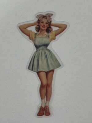 7.5cm x 3.5cm - Vintage Pin-Up PET Stickers | Retro 1940s-1950s Women