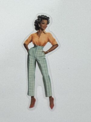 7.25cm x 2.75cm - Vintage Pin-Up PET Stickers | Retro 1940s-1950s Women