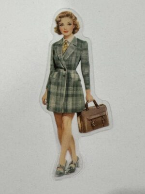 7.5cm x 3cm - Vintage Pin-Up PET Stickers | Retro 1940s-1950s Women