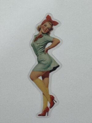 7.5cm x 2.25cm - Vintage Pin-Up PET Stickers | Retro 1940s-1950s Women