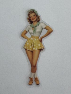 7cm x 3cm - Vintage Pin-Up PET Stickers | Retro 1940s-1950s Women